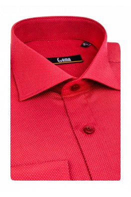 Camasa rosie regular cu imprimeuri mici