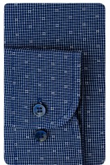 Camasa cu maneca lunga slim bleumarin cu imprimeuri
