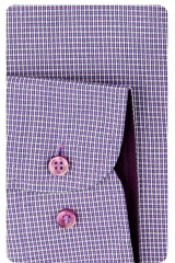 Camasa cu maneca lunga 2XL si 3XL mov cu carouri
