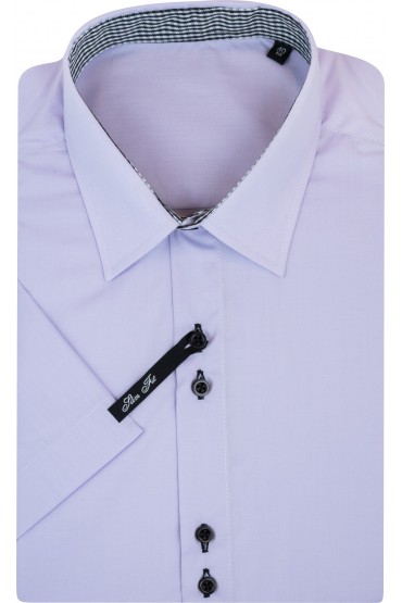 Camasa cu maneca scurta slim uni lila