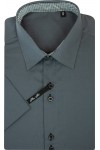 Camasa cu maneca scurta slim uni gri