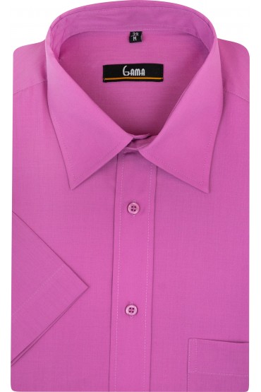 Camasa cu maneca scurta regular roz uni