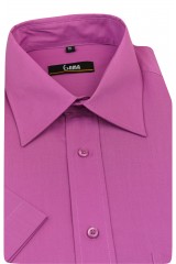 Camasa cu maneca scurta regular roz uni
