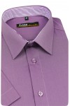 Camasa cu maneca scurta slim uni mov