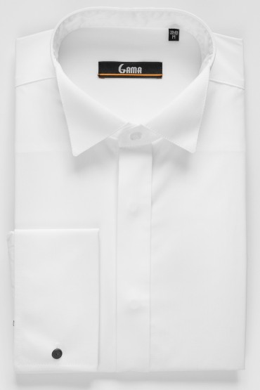 Camasa ceremonie slim alba barbati