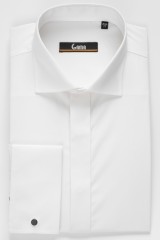 Camasa regular eleganta cu nasturi ascunsi si manseta dubla