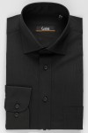 Camasa cu maneca lunga regular neagra uni