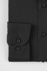 Camasa cu maneca lunga regular neagra uni