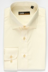 Camasa cu maneca lunga slim crem uni