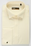 Camasa cu manseta pentru butoni si guler pentru papion slim ivory
