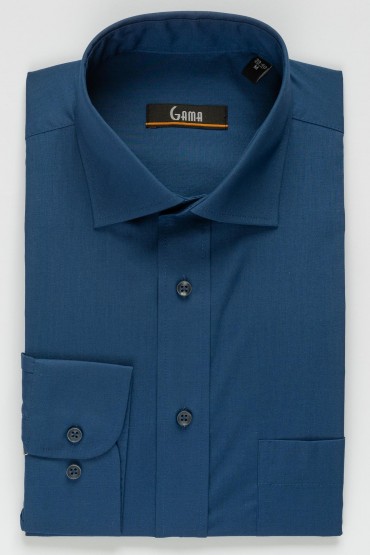 Camasa regular albastra clasica