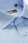 Camasa eleganta bleu cu model in tesatura slim fit