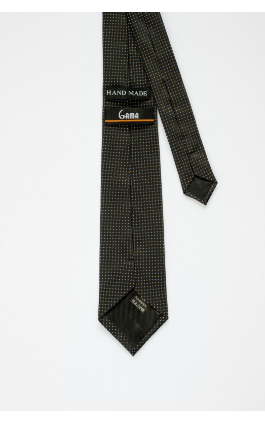 Cravata neagra cu picouri colorate