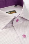 Camasa regular fit office cu dungi lila