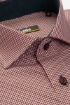 Camasa alba slim fit cu carouri mici