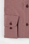Camasa alba slim fit cu carouri mici
