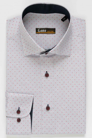 Camasa casual slim fit cu imprimeuri