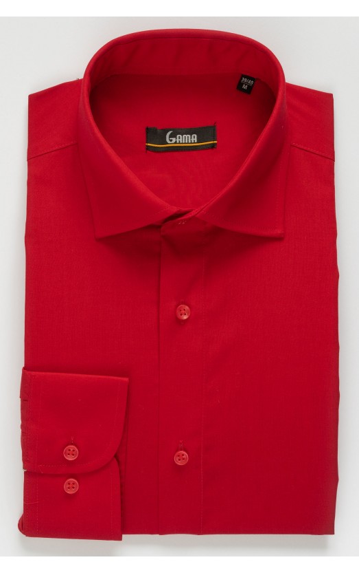 Camasa rosie clasica regular fit