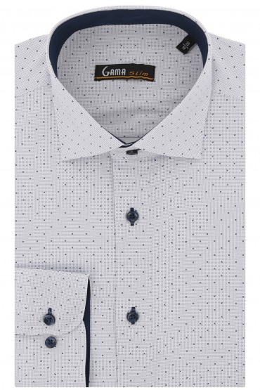 Camasa cu elastan slim cu imprimeuri