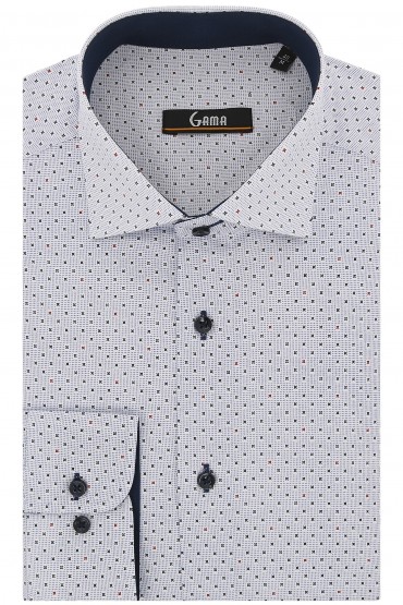 Camasa slim cu imprimeu mixt