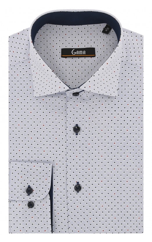 Camasa slim cu imprimeu mixt