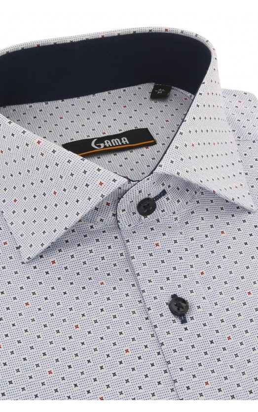 Camasa slim cu imprimeu mixt