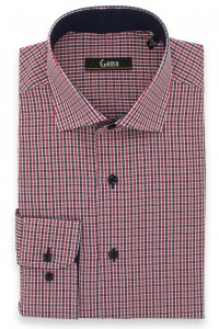 Camasa regular cu carouri rosii si bleumarin