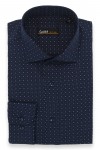 camasa bleumarin slim cu buline