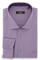 Camasa regular cu carouri mov