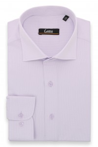 Camasa lila regular cu model in tesatura