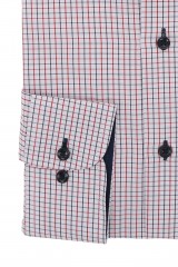 Camasa regular alba cu carouri medii