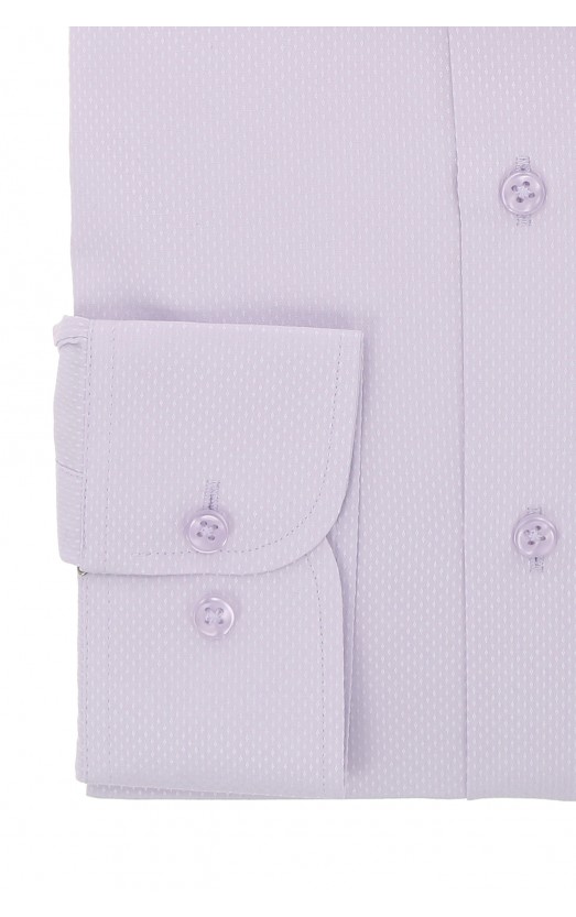 Camasa lila cu model in tesatura slim