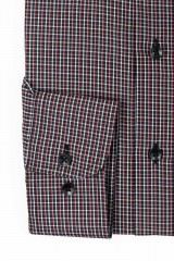 Camasa regular neagra cu carouri