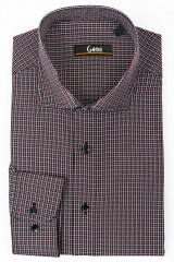 Camasa regular neagra cu carouri