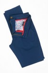 Pantaloni casual chino slim bumbac bleumarin
