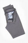 Pantaloni casual chino slim bumbac gri 