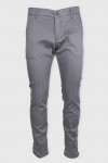 Pantaloni casual chino slim bumbac gri 