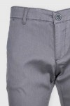 Pantaloni casual chino slim bumbac gri 