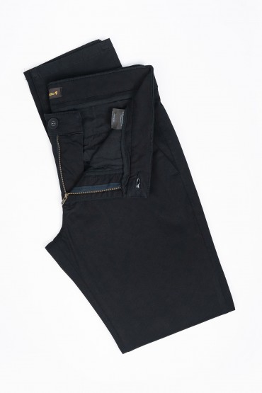 Pantaloni casual chino slim bumbac negri