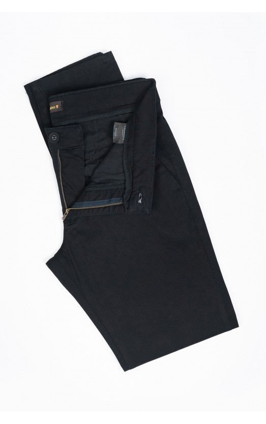 Pantaloni casual chino slim bumbac negri