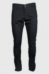 Pantaloni casual chino slim bumbac negri
