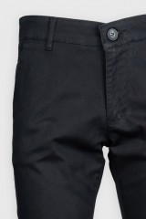 Pantaloni casual chino slim bumbac negri