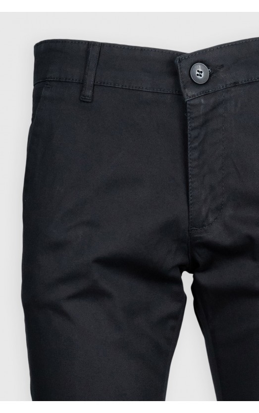 Pantaloni casual chino slim bumbac negri