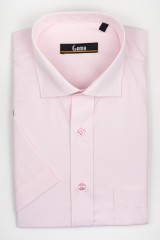 Camasa cu maneca scurta regular roz deschis uni