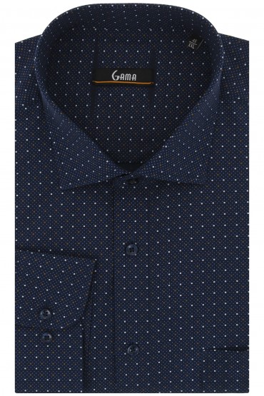 Camasa barbati regular bleumarin cu imprimeuri