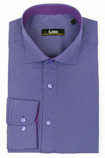 Camasa 2XL si 3XL cu carouri mici mov