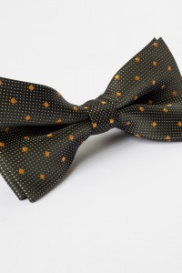 Papion negru cu buline galbene