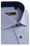 Camasa cu maneca lunga slim bleu cu dungi